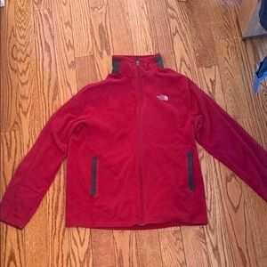 Men’s, The North Face Red Fleece Jacket, size L